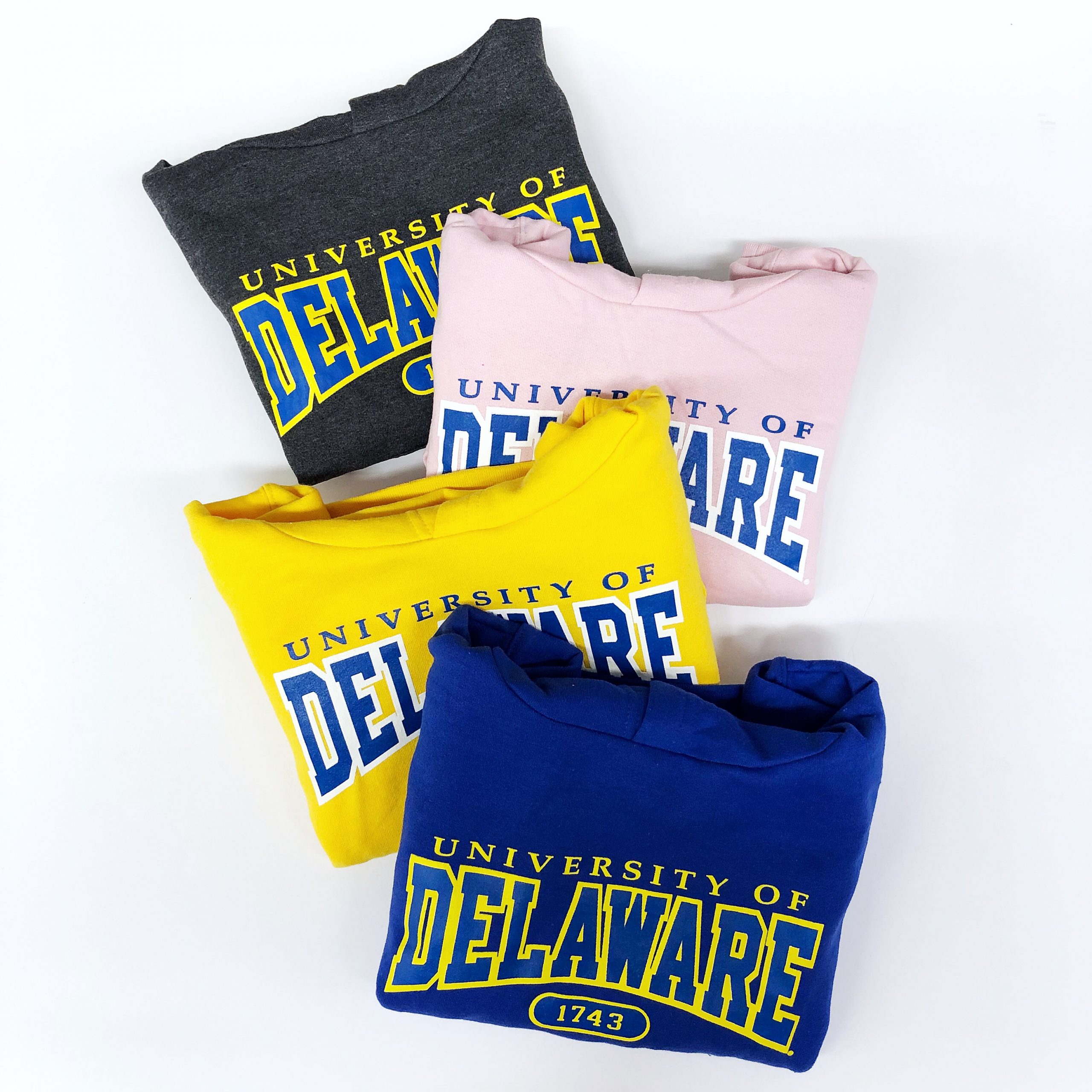 University of Delaware Champion Arched Delaware Hoodie Sweatshirt - Yellow