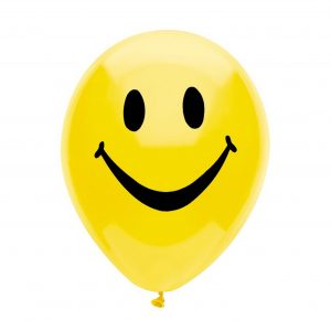 12″ Yellow Smiley Face Balloons – National 5 and 10