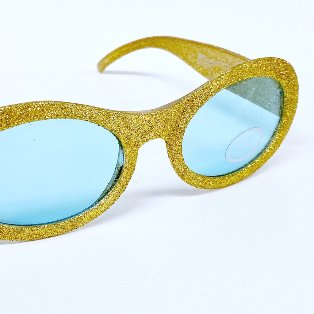 Gold Glitter Sunglasses National 5 And 10 1364