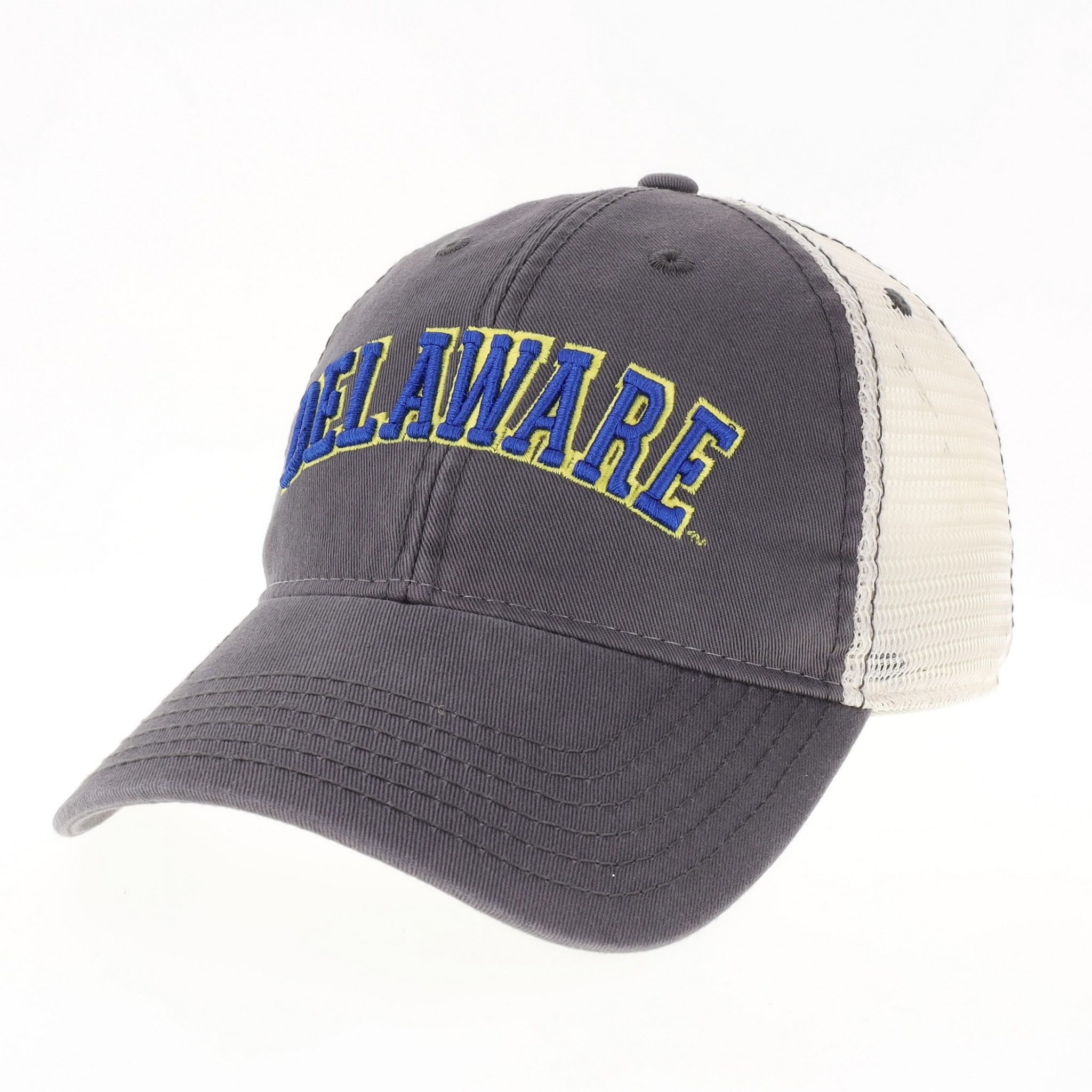 University of Delaware Arched Delaware Mesh Trucker Hat – Grey ...